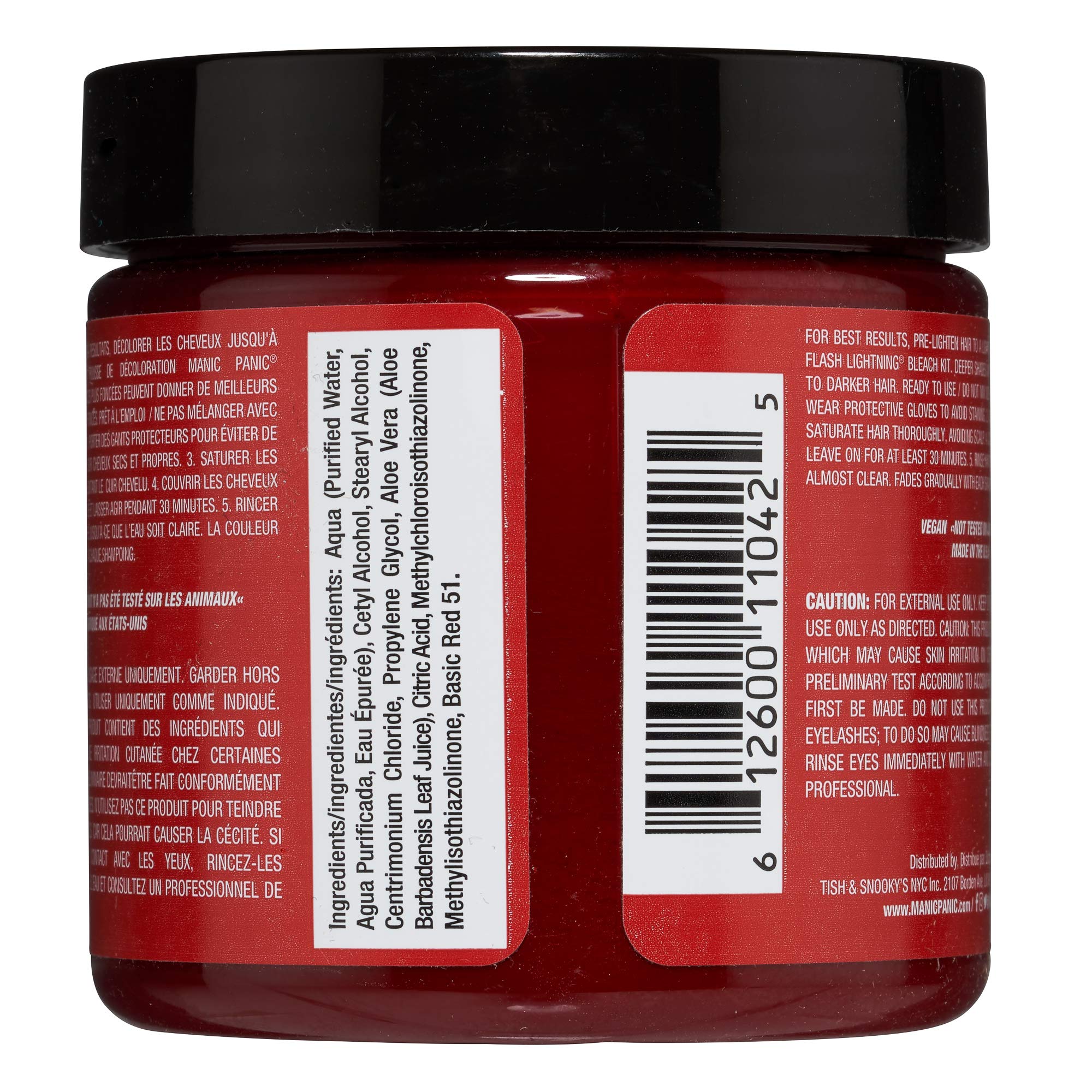 MANIC PANIC Vampire's Kiss: muestra de color para ver tonos antes de aplicar.