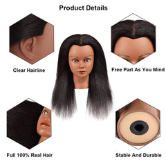 Mankainhead cabello real para peinado práctico ideal para trenzas