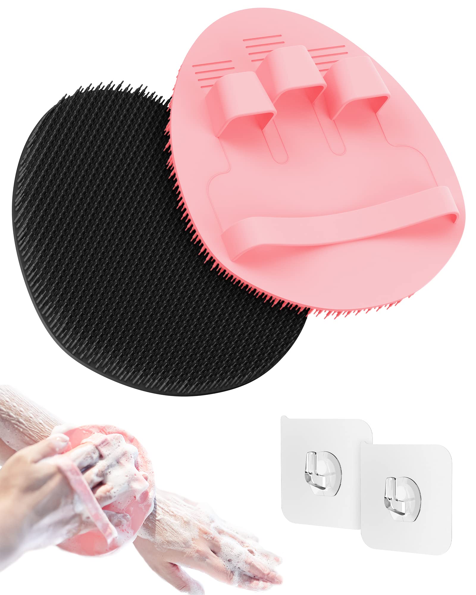 Manmihealth cepillo ducha silicona suave para piel sensible, espuma abundante