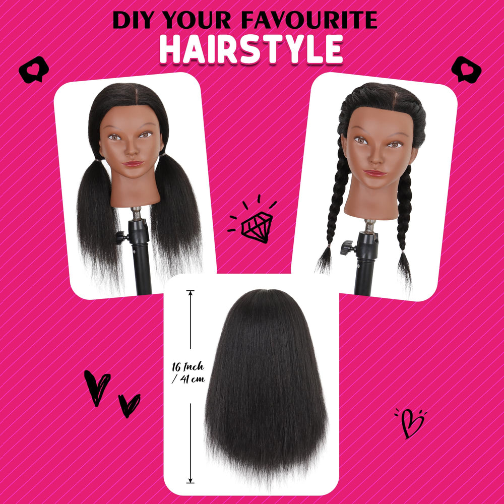 MannequeenHead cabello para lavar y acondicionar, práctica segura