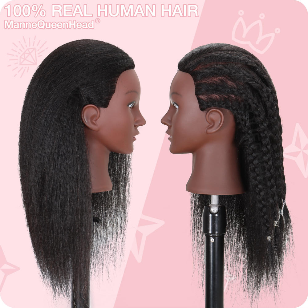 MannequeenHead detalle del clamp incluido para fijar la cabeza durante sesiones de estilismo.