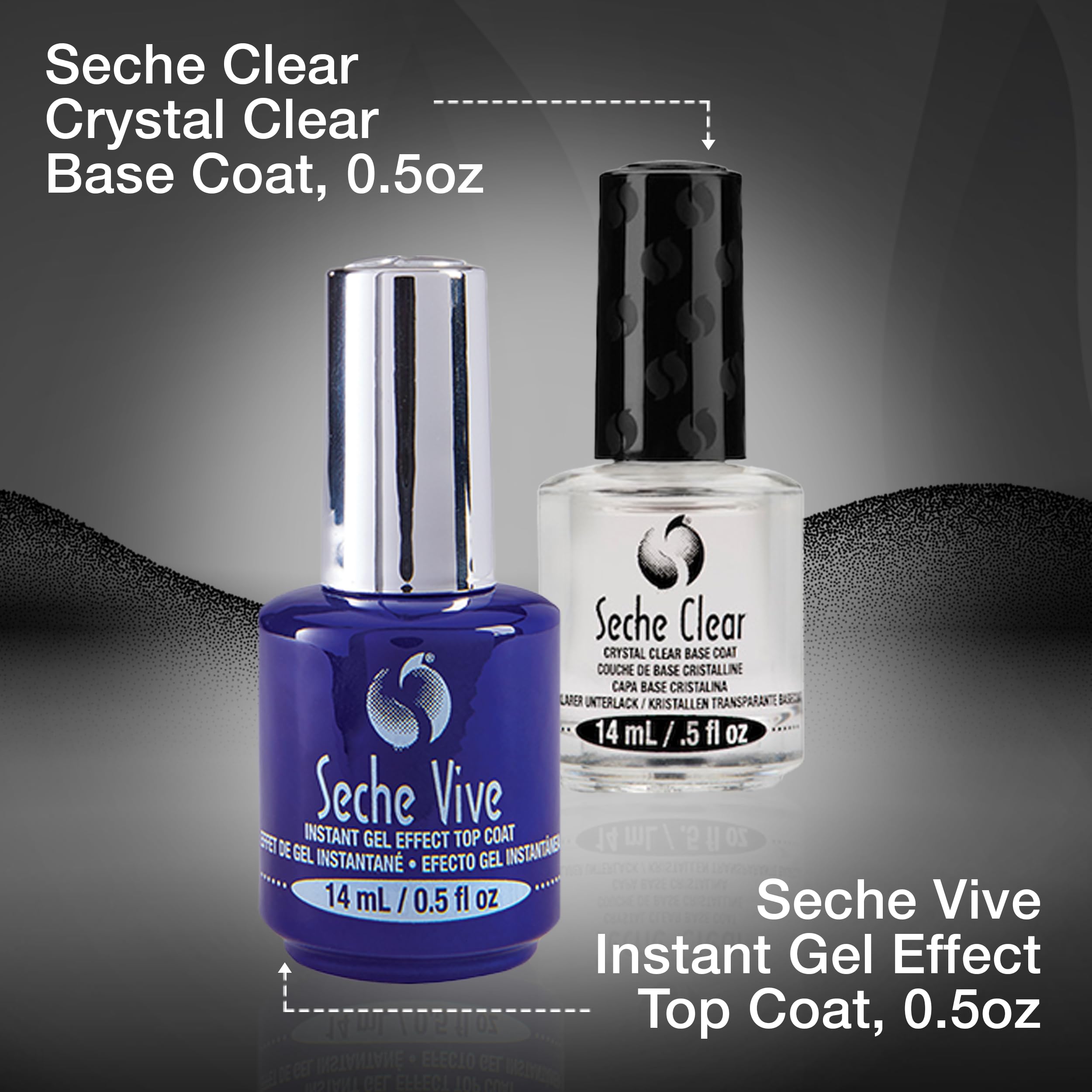 Uñas brillantes con Seche muestran acabado profesional y resistente.