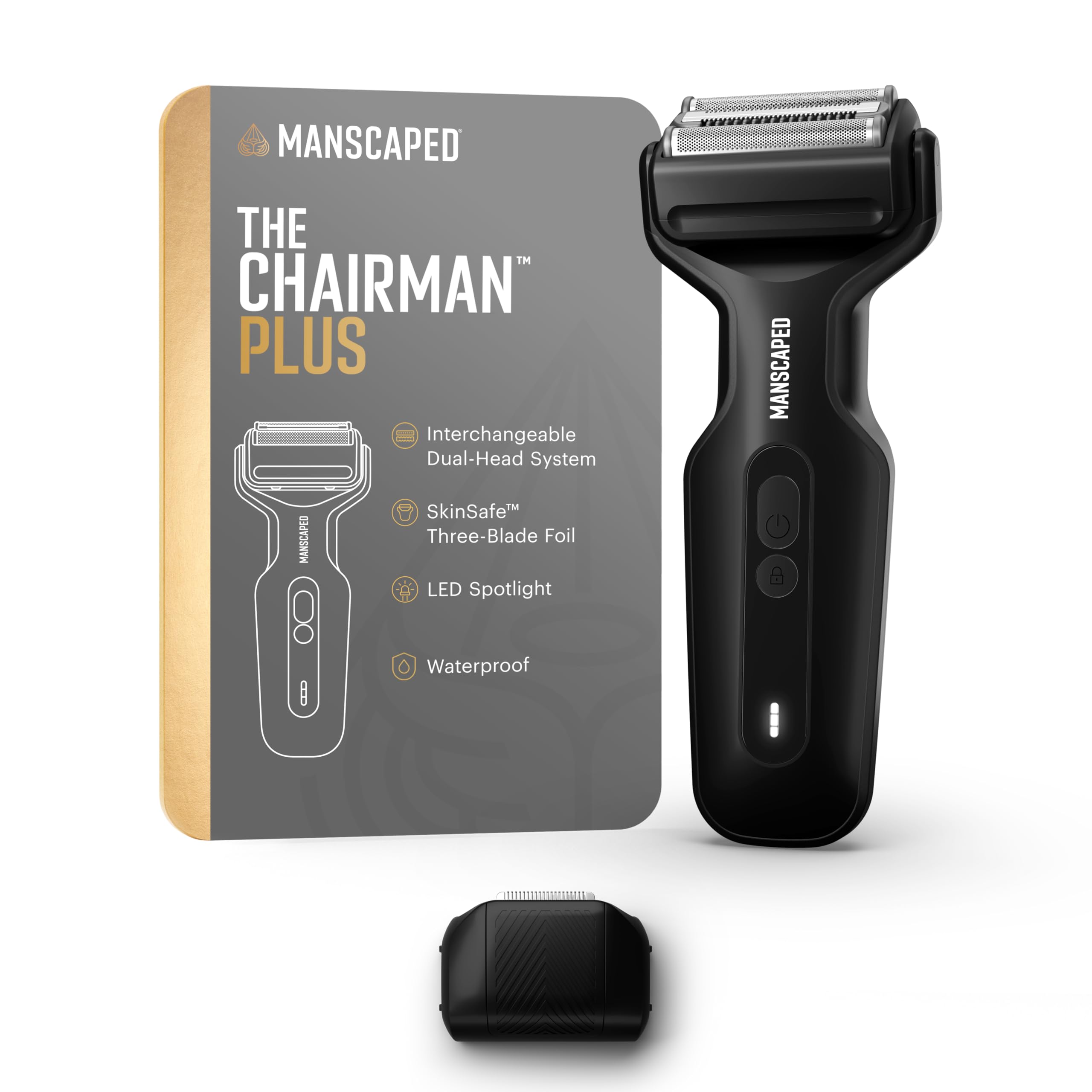 MANSCAPED Chairman Plus con cabezal intercambiable para afeitado cómodo