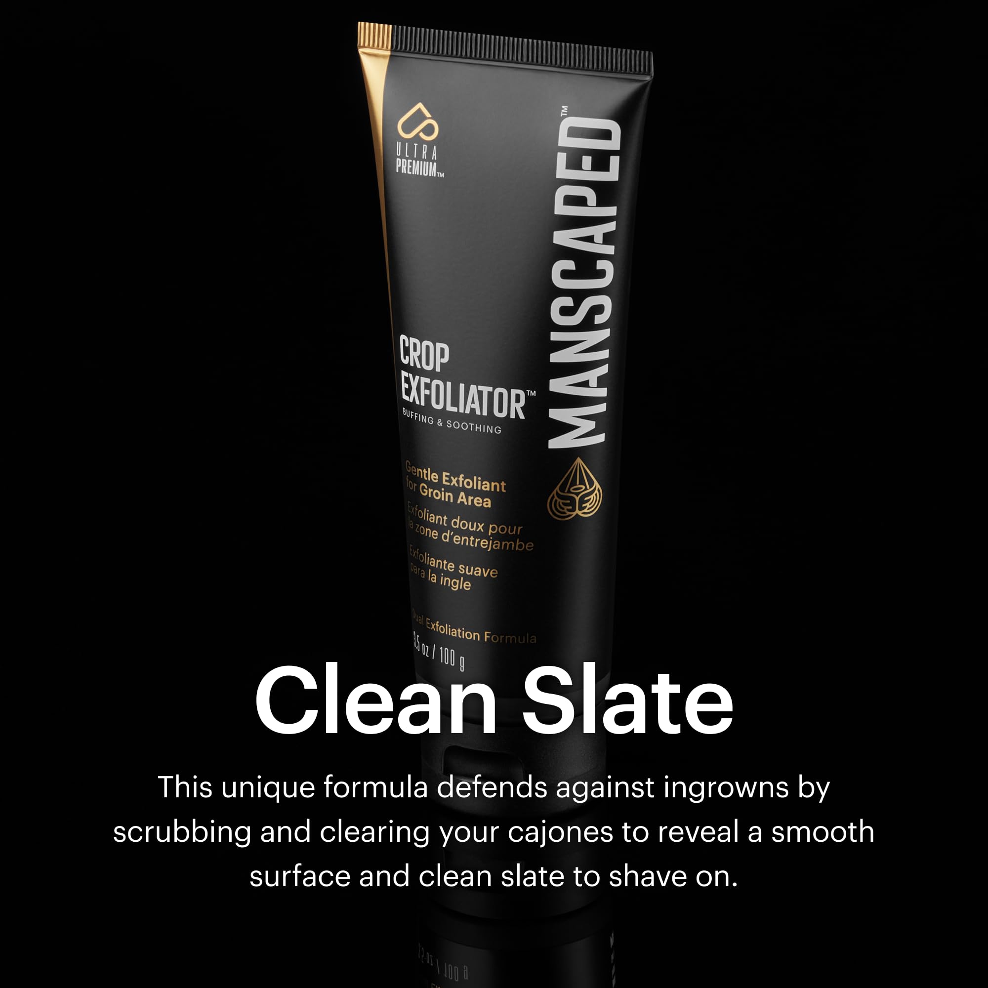 MANSCAPED Crop Exfoliator: exfoliación doble que ayuda a prevenir pelos encarnados.