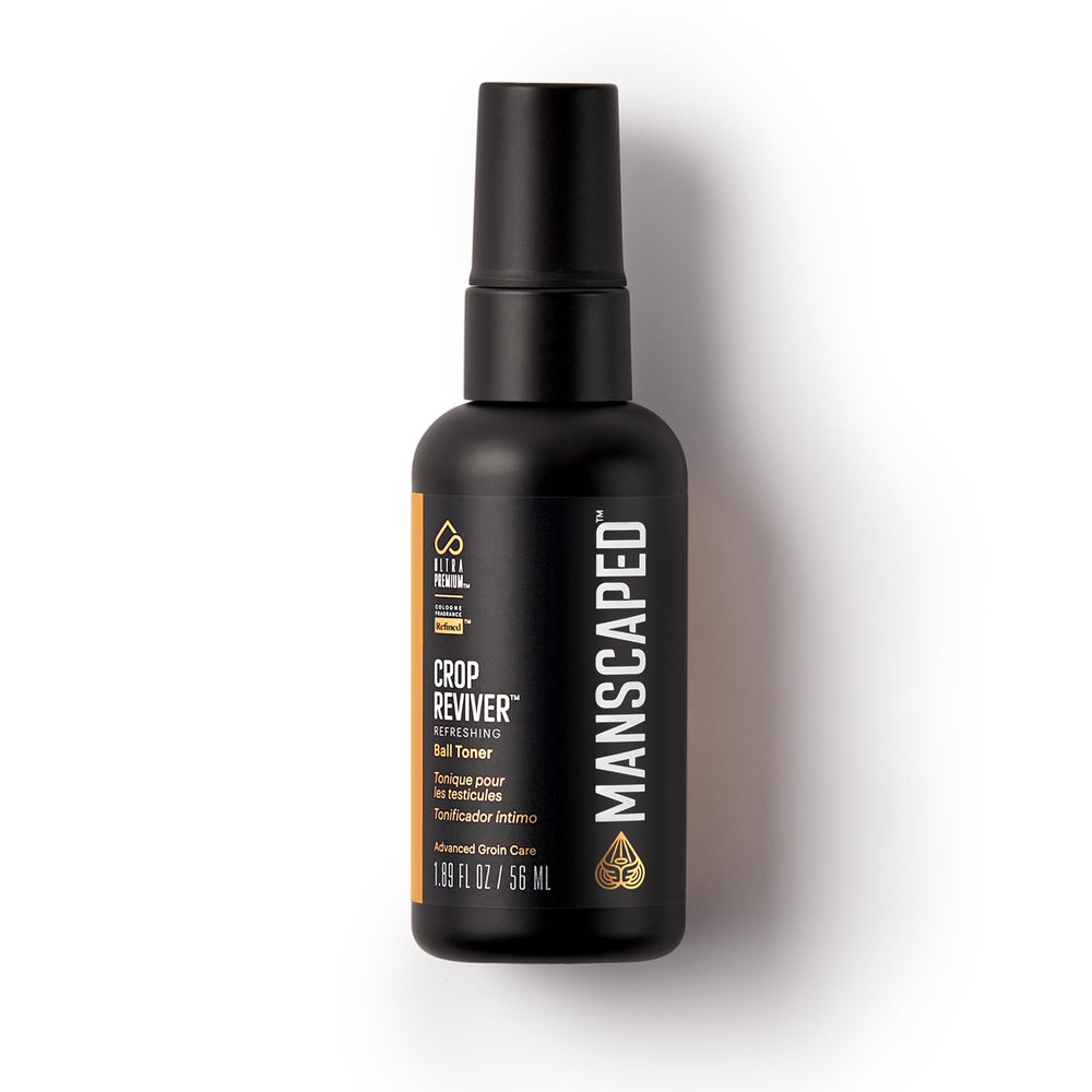 MANSCAPED Crop Reviver: botella con aplicación para uso rápido y refrescante en la zona íntima.
