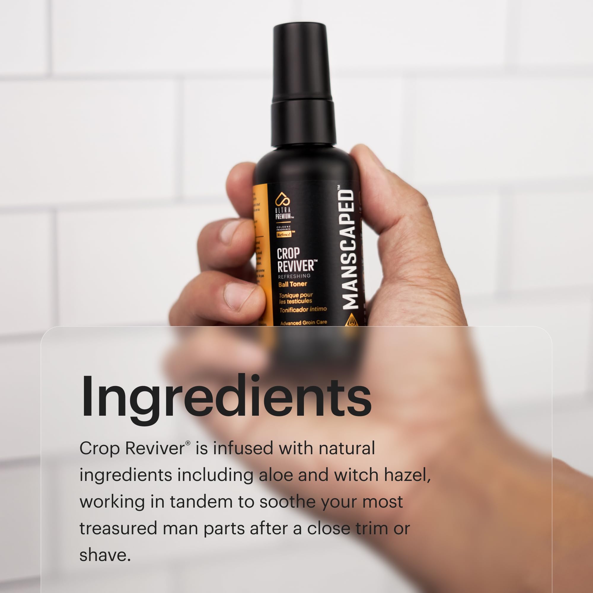 MANSCAPED Crop Reviver fórmula con hamamelis para confort