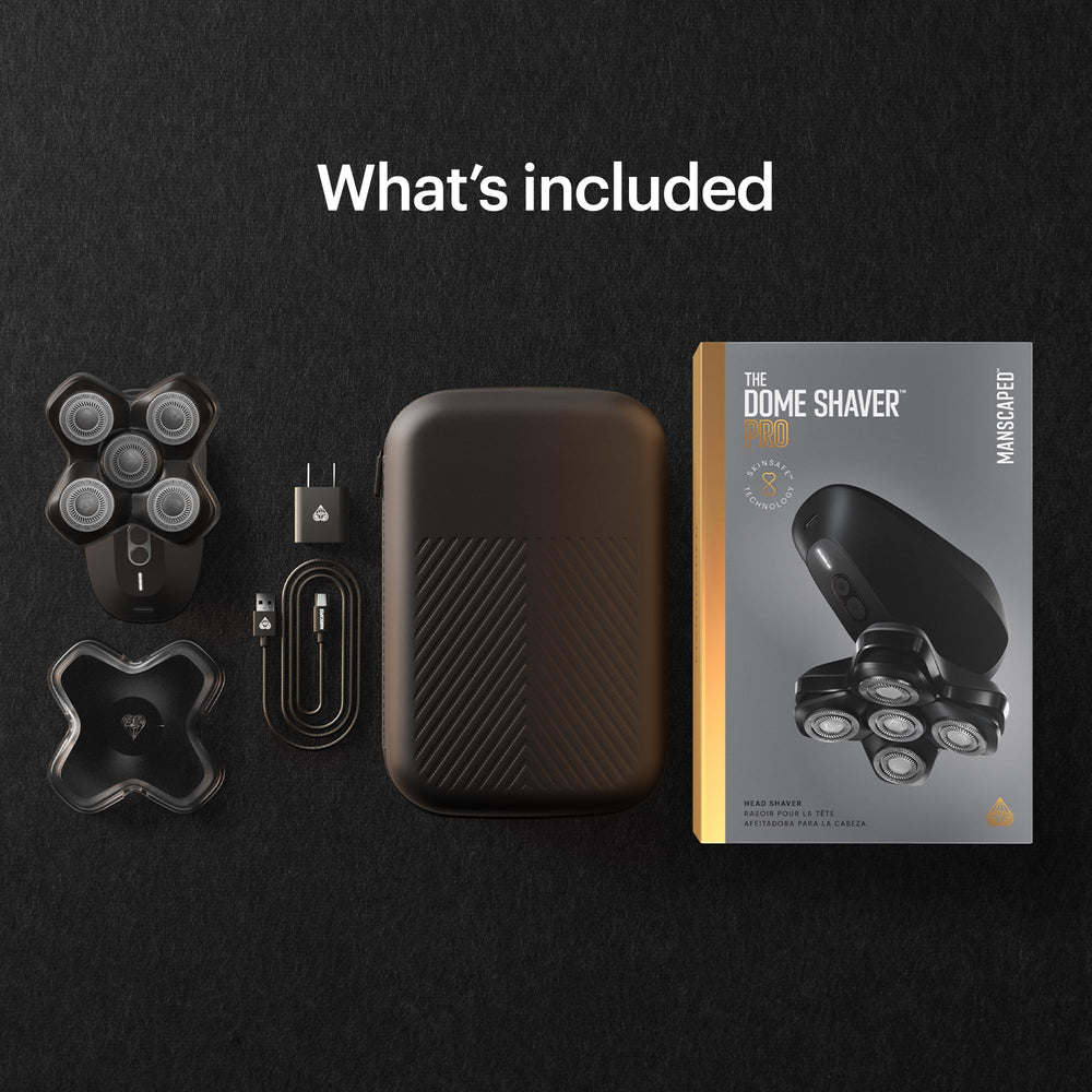 MANSCAPED Dome Pro carga USB-C e inalámbrica para conveniencia.