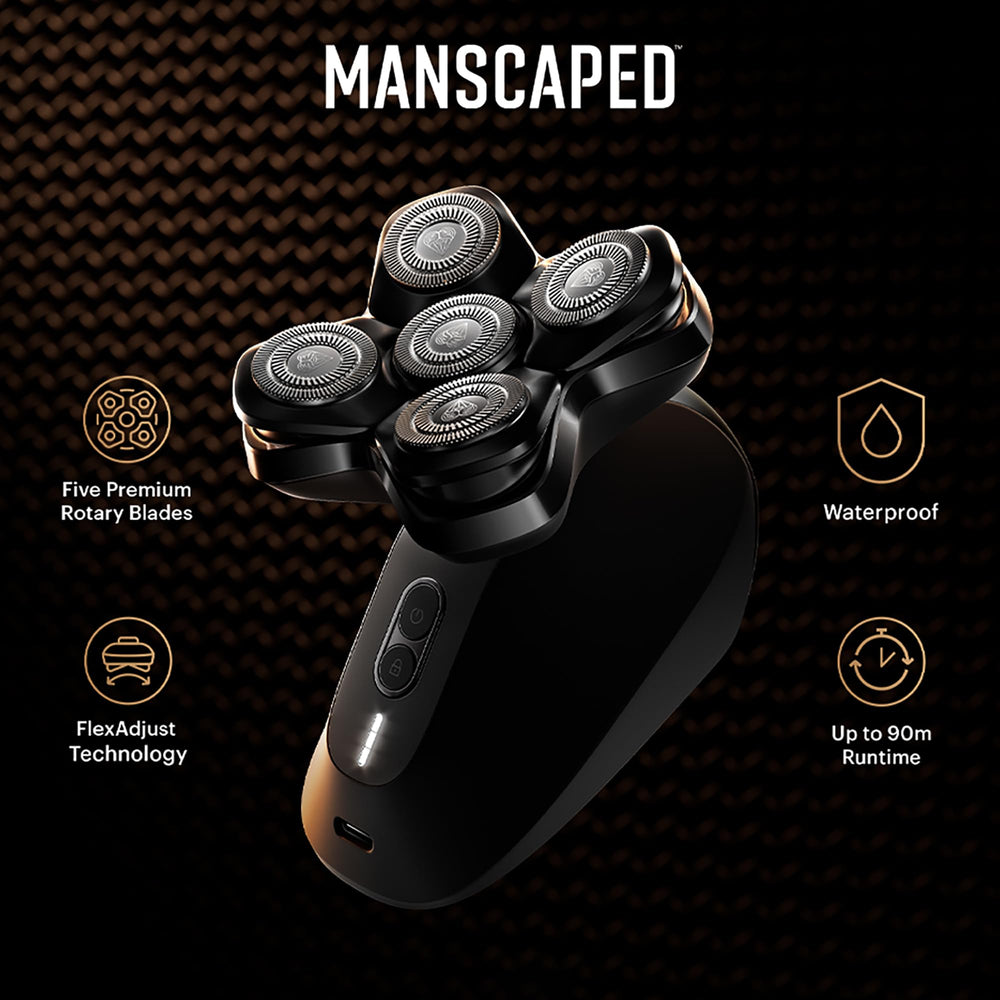 MANSCAPED Dome Shaver Pro con cinco cabezales rotatorios para áreas curvas
