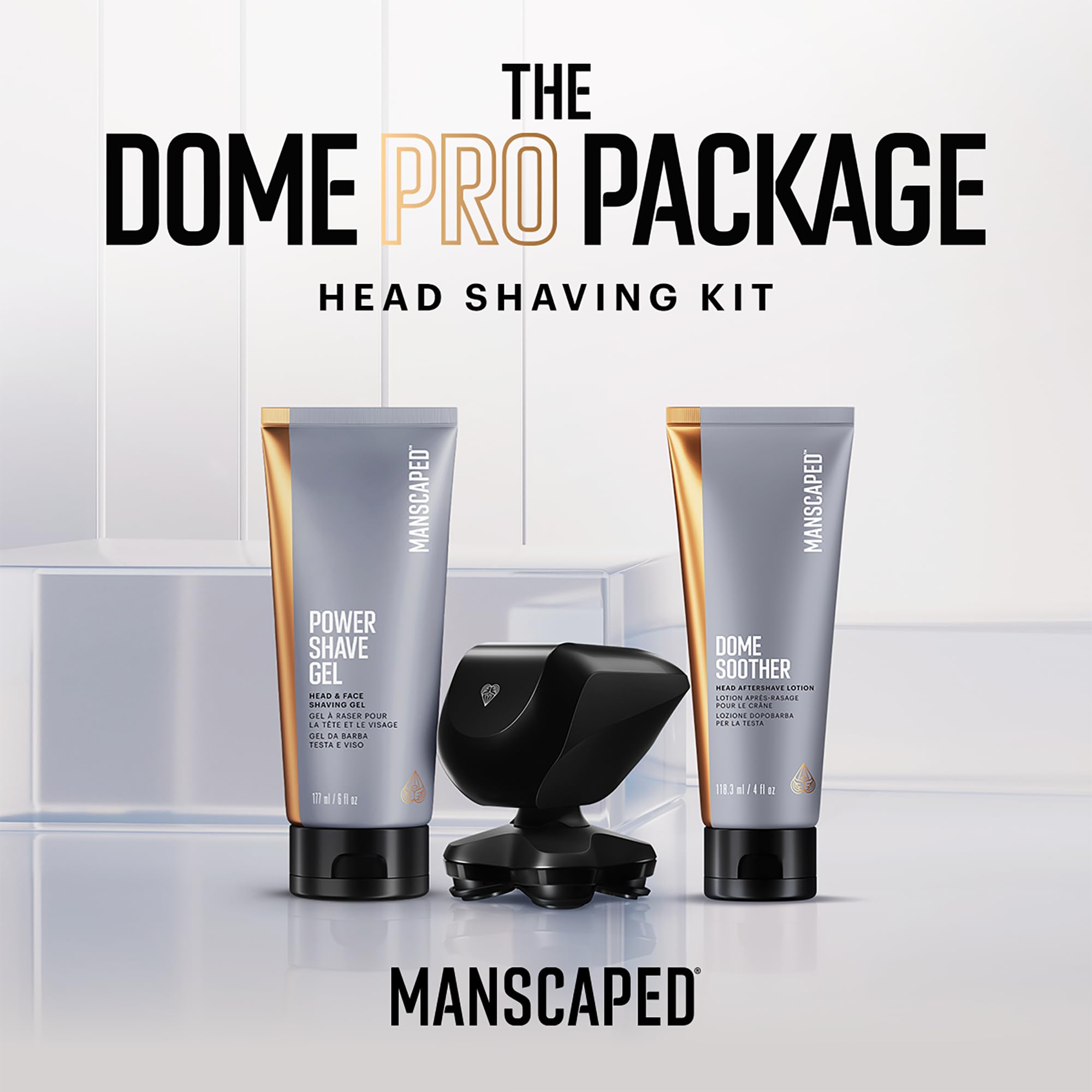 MANSCAPED Dome Shaver Pro diseño ergonómico para manejo cómodo