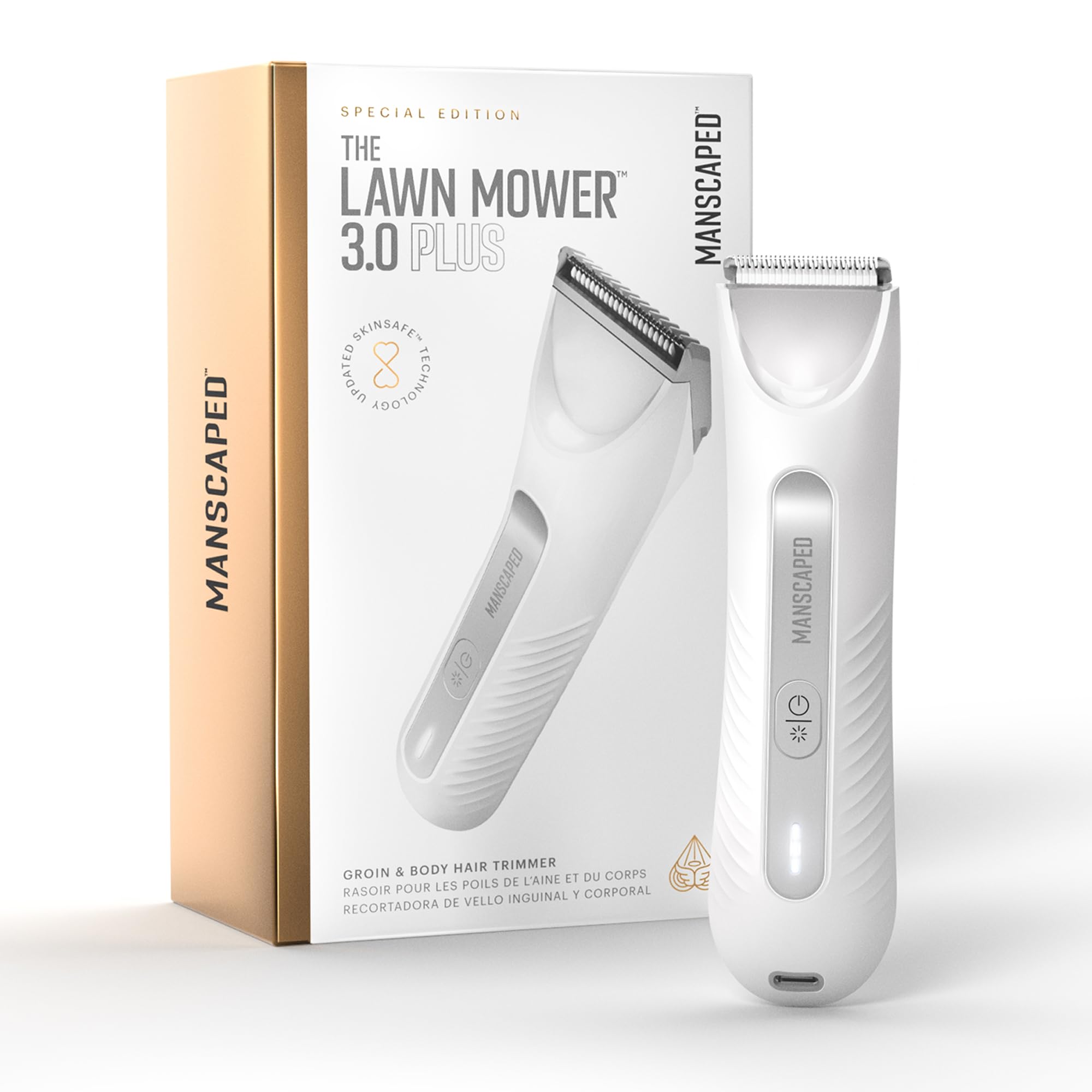 MANSCAPED Lawn Mower 3.0 Plus: diseño compacto en blanco para grooming diario