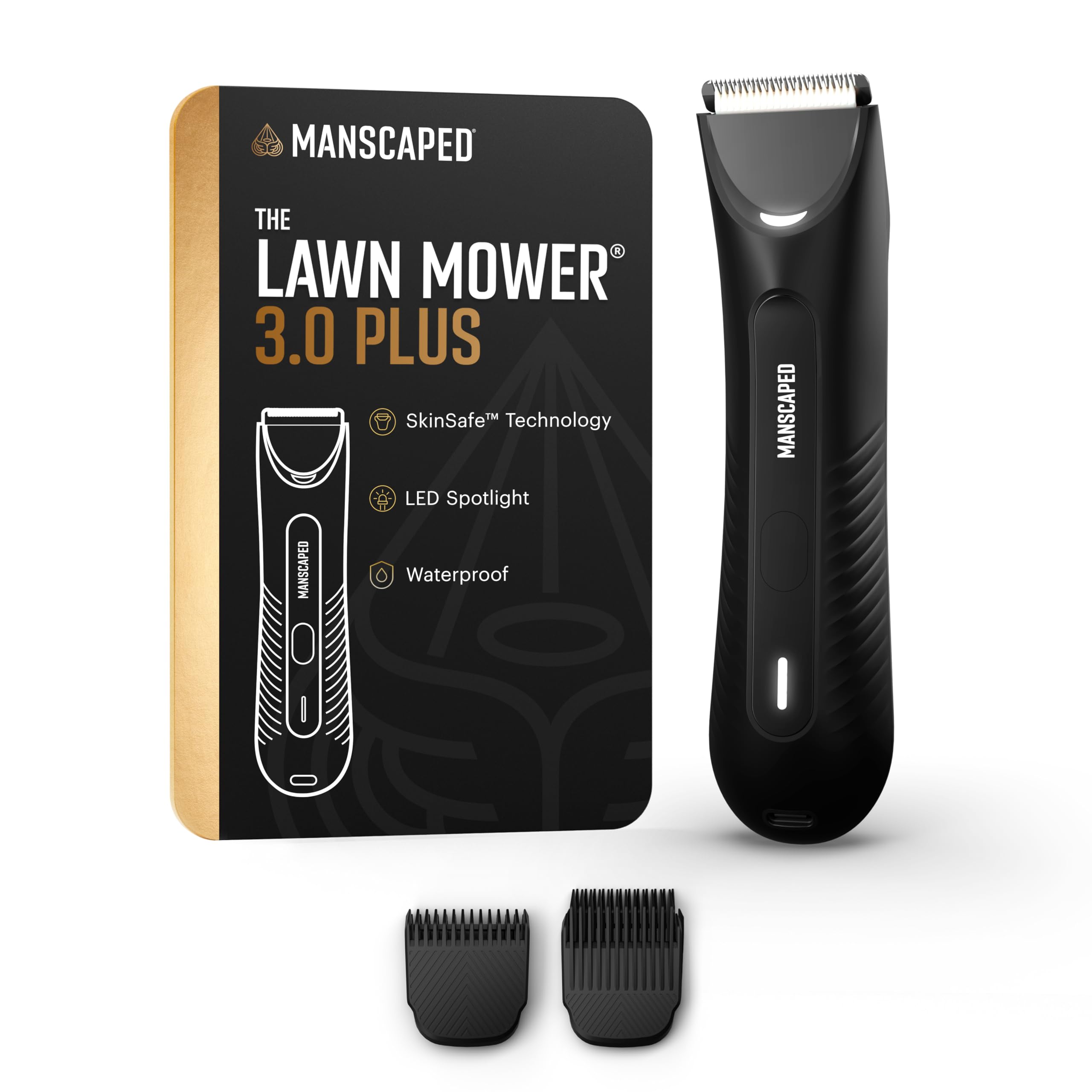 MANSCAPED Lawn Mower 3.0 Plus, hoja cerámica segura para la piel, recorte cómodo.