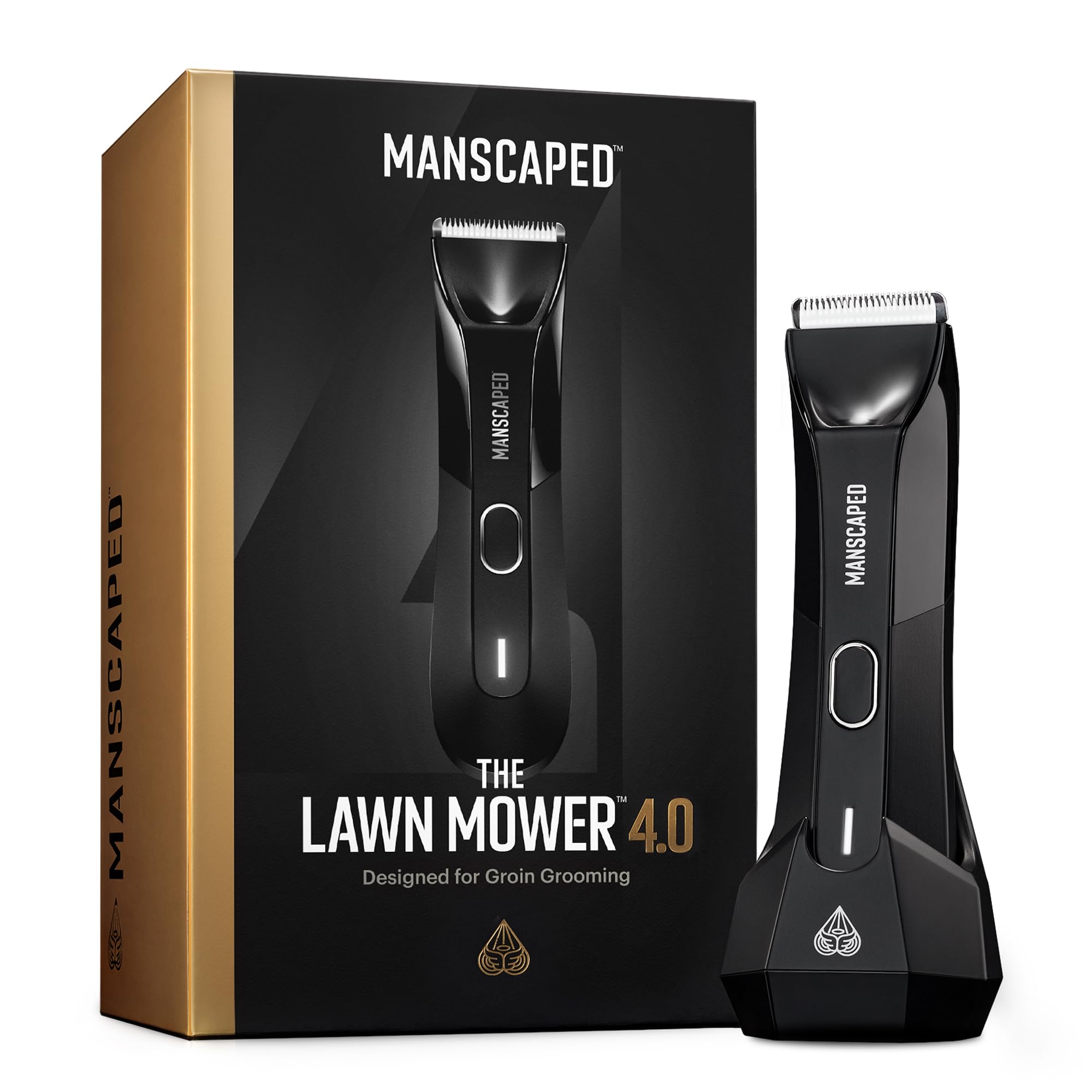 MANSCAPED The Lawn Mower 4.0 con hojas cerámicas SkinSafe para un afeitado suave y seguro.