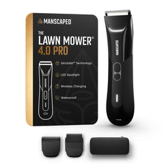 MANSCAPED The Lawn Mower 4.0 PRO con bloqueo de viaje para seguridad durante el transporte.
