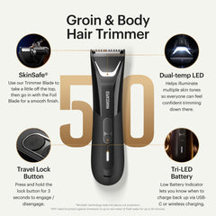 MANSCAPED Lawn Mower 5.0 Ultra, cabezal foil para acabado suave