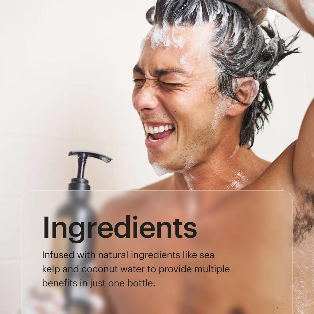 MANSCAPED cabello suave y manejable tras la ducha.