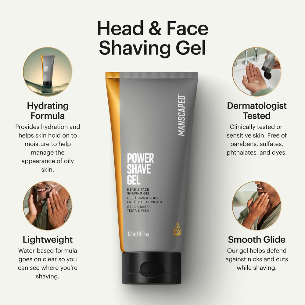 MANSCAPED Power Shave Gel: deslizamiento suave para evitar cortes e irritación