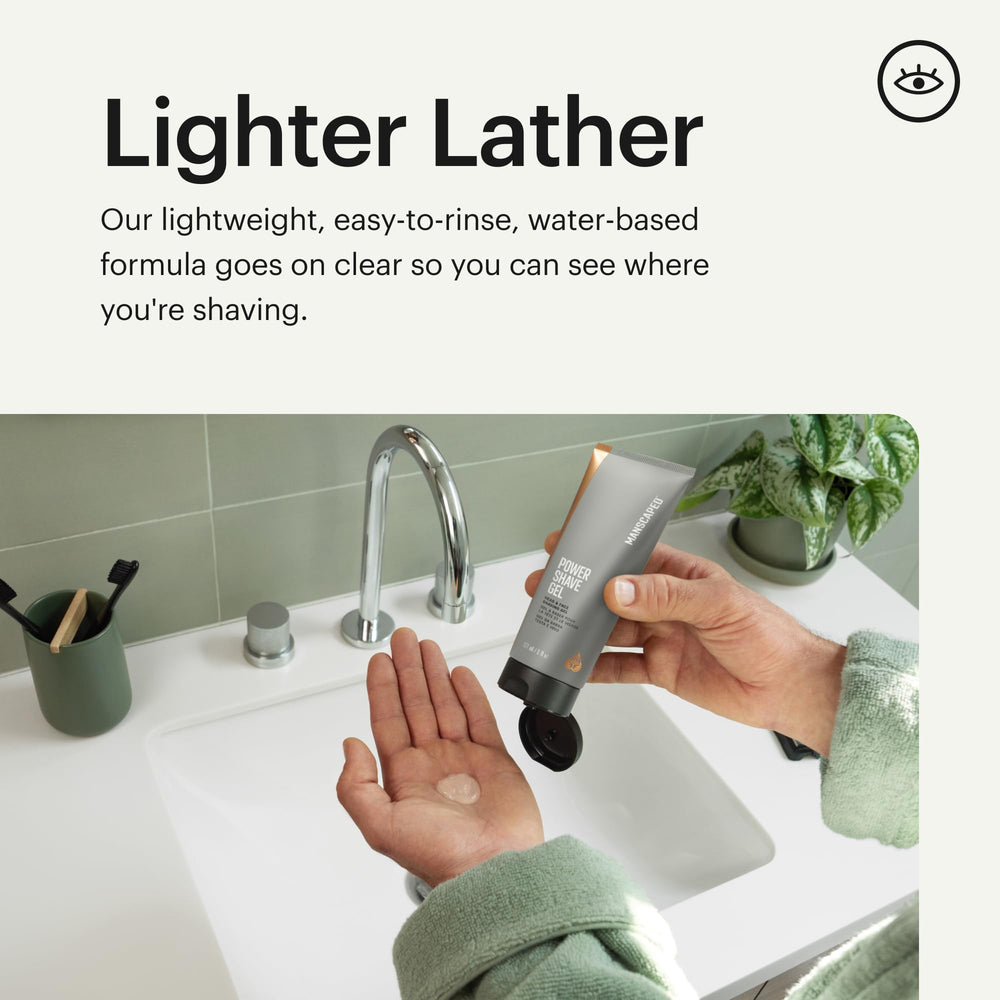 MANSCAPED Power Shave Gel: extracto de manzana para suavizar la piel durante el afeitado