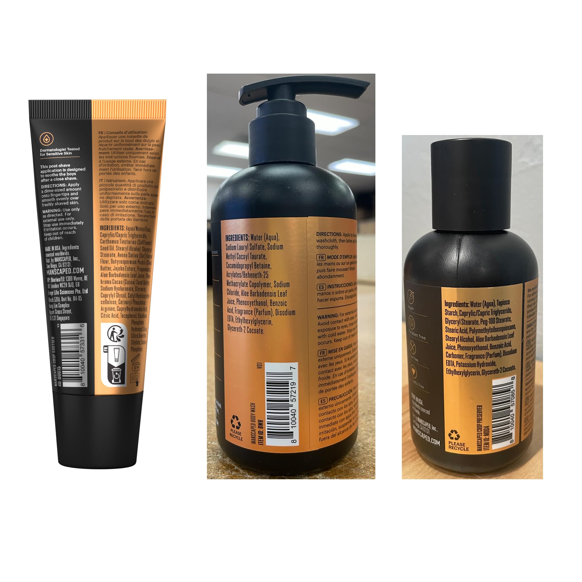 MANSCAPED gel corporal Refinado con espuma refrescante para piel suave