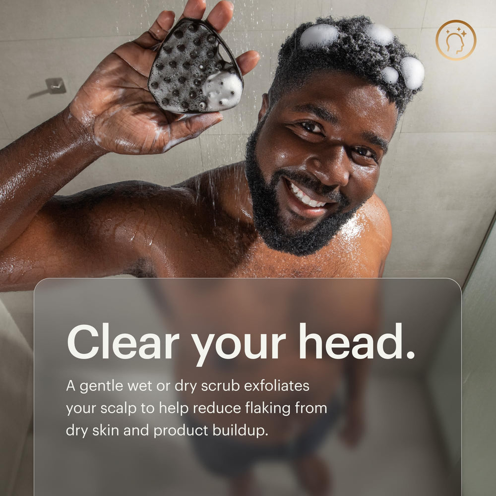 MANSCAPED Scalp Buffer silicona duradera facilita la limpieza y el mantenimiento.