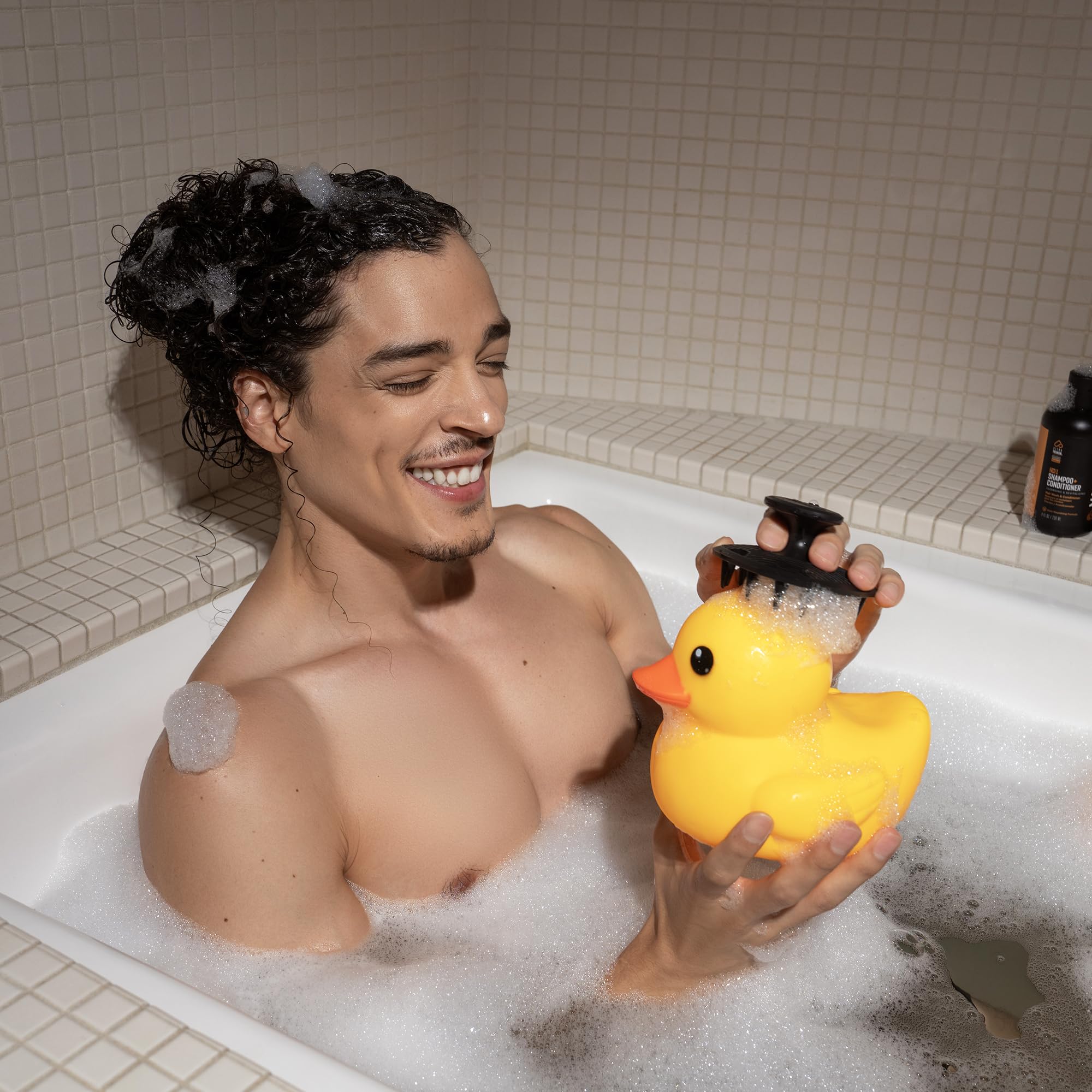 MANSCAPED Scalp Buffer uso diario en ducha o baño.