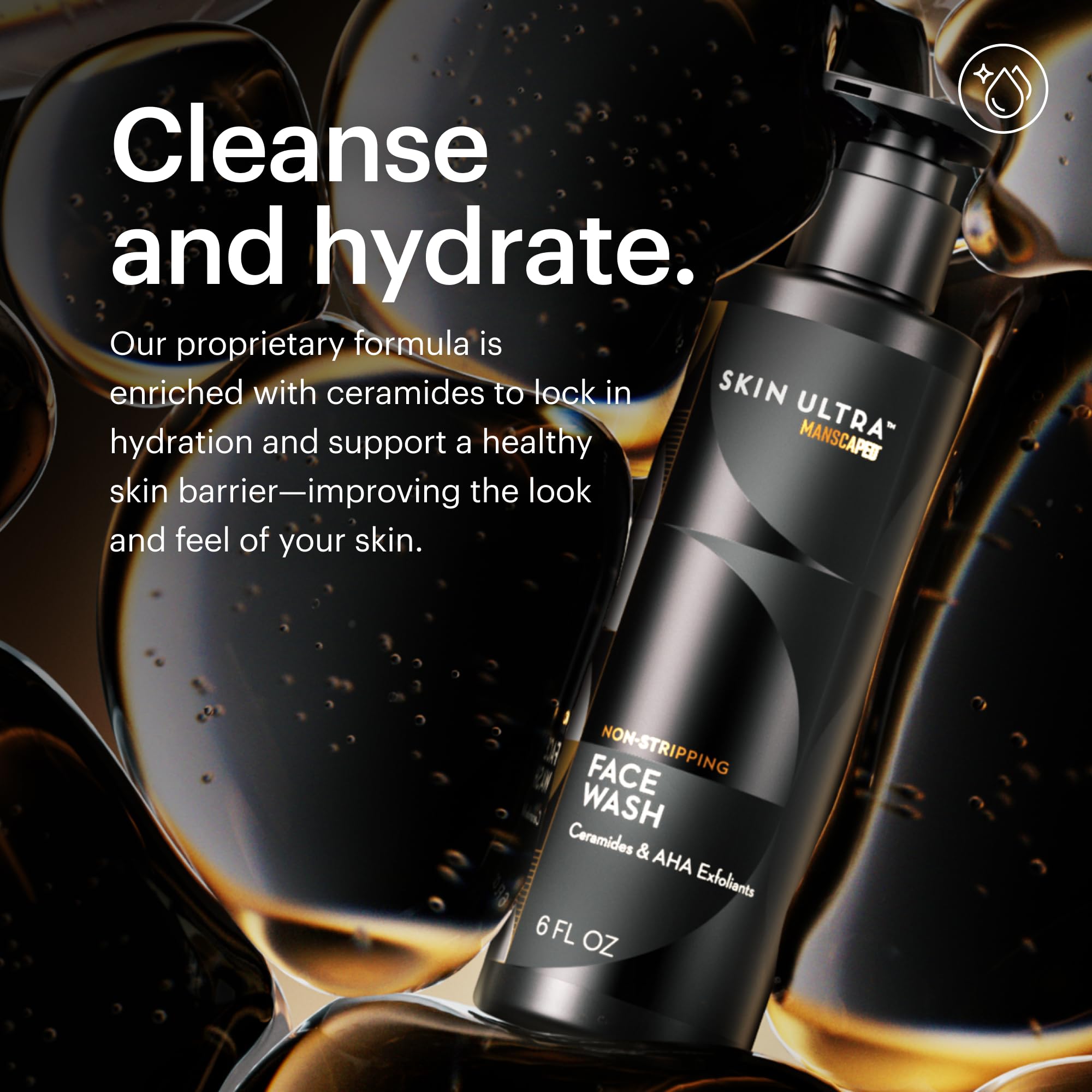 MANSCAPED Skin Ultra hidratante facial: hidratación ligera todo el día.