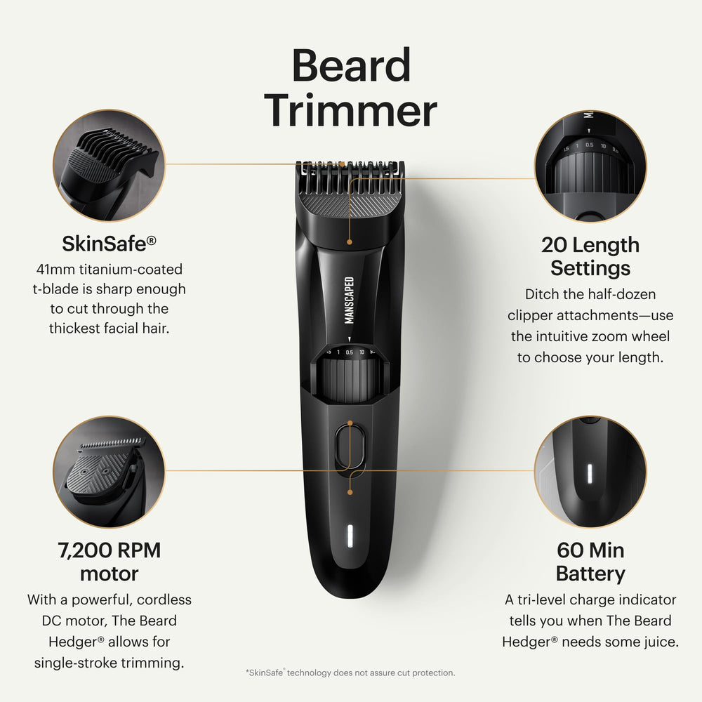 MANSCAPED The Beard Hedger, cuchilla titanio 41mm para cortes limpios.
