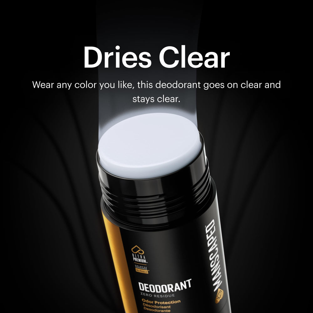 MANSCAPED UltraPremium Desodorante tras la aplicación, se ve seco y cómodo.