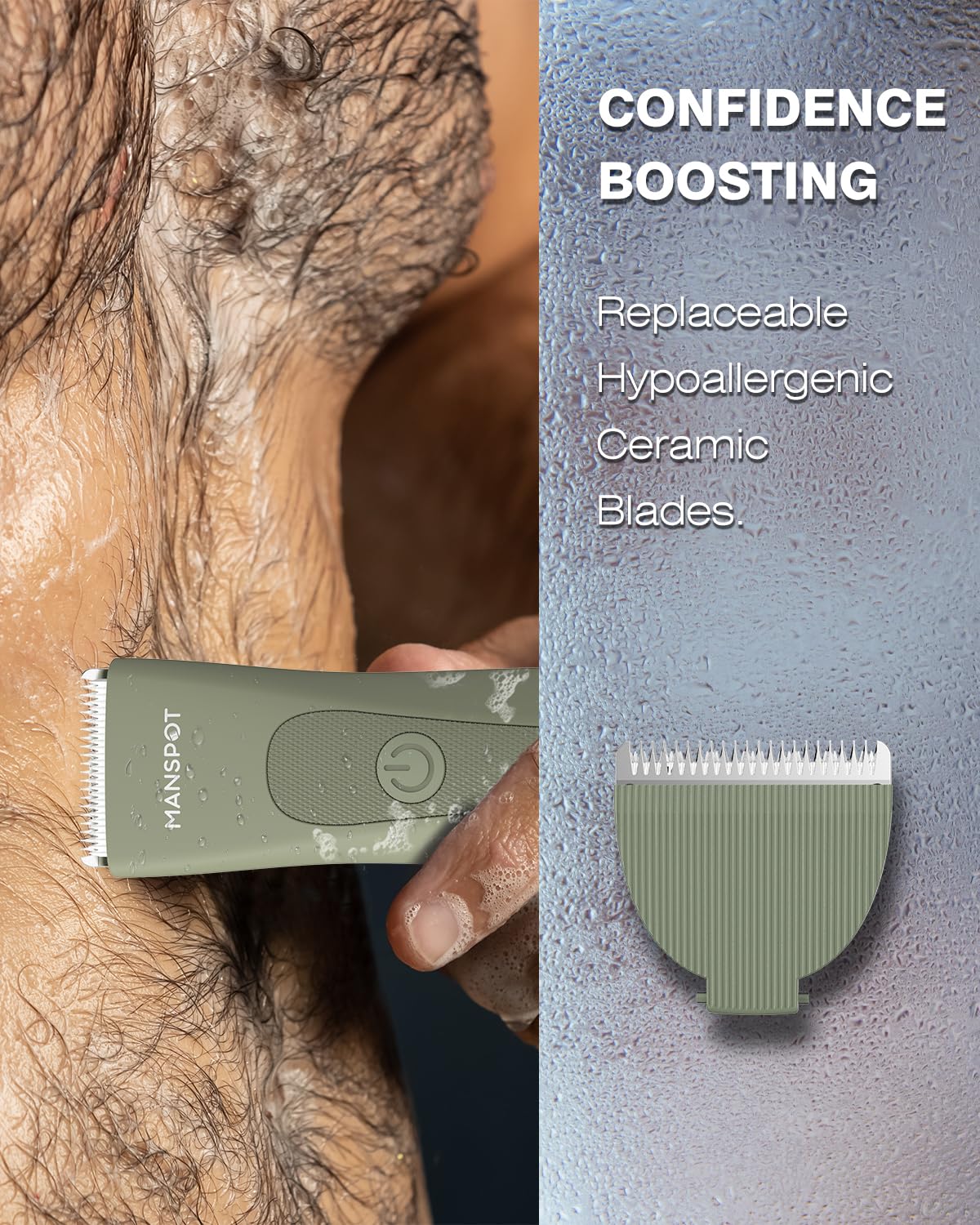 MANSPOT diseño ergonómico e impermeable para manejo estable