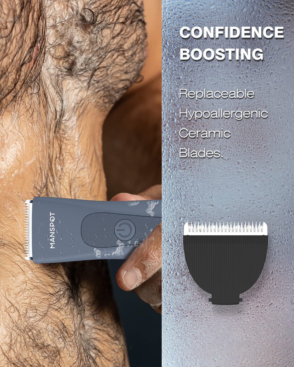 MANSPOT: diseño ergonómico que ofrece un agarre seguro.