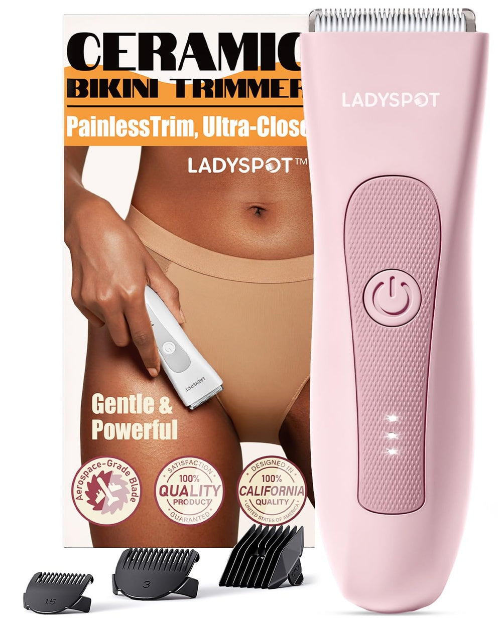 MANSPOT LADYSPOT con cabezal cerámico intercambiable para acabado suave sin irritación