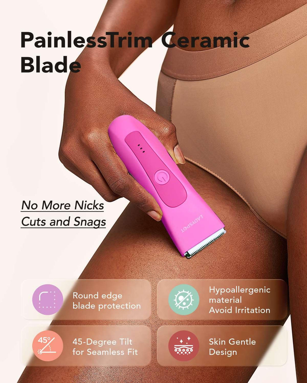 MANSPOT LADYSPOT: guía de 3 mm para recortes moderados sin tirones