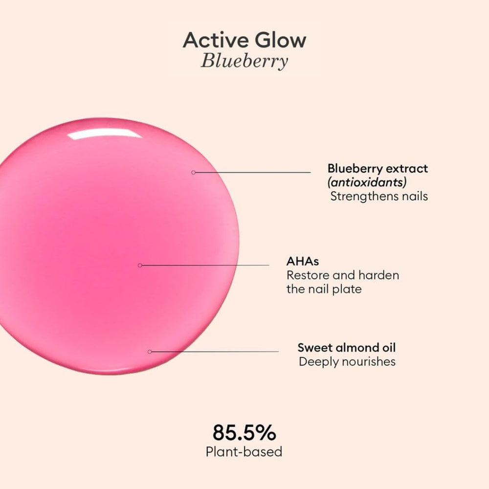 Manucurist Active Glow Blueberry – teinte rose clair, effet soin et éclat.