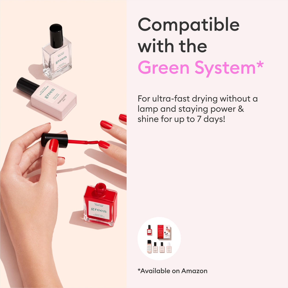 Manucurist Green represents a France-made vegan, eco-friendly manicure.