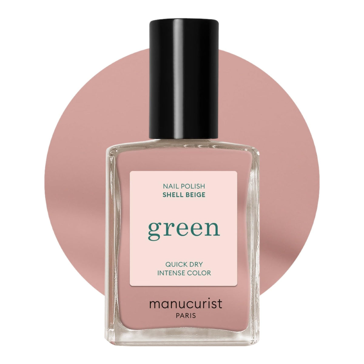 Manucurist Green Shell Beige nail polish bottle in vegan, 9-free formula