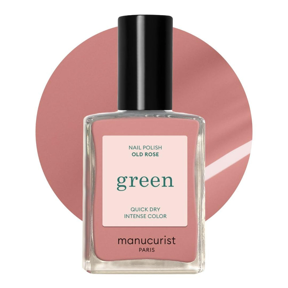 Manucurist Green Old Rose: botella de color suave para manicura elegante.