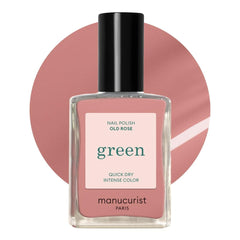 Manucurist Green Old Rose: botella de color suave para manicura elegante.