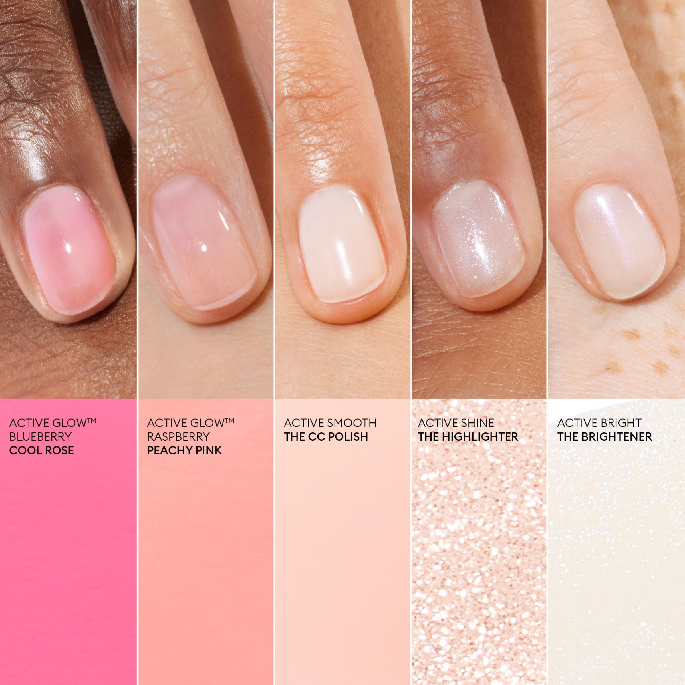 Manucurist Rainbow Active Shine, acabado brillante que realza la apariencia de las uñas.