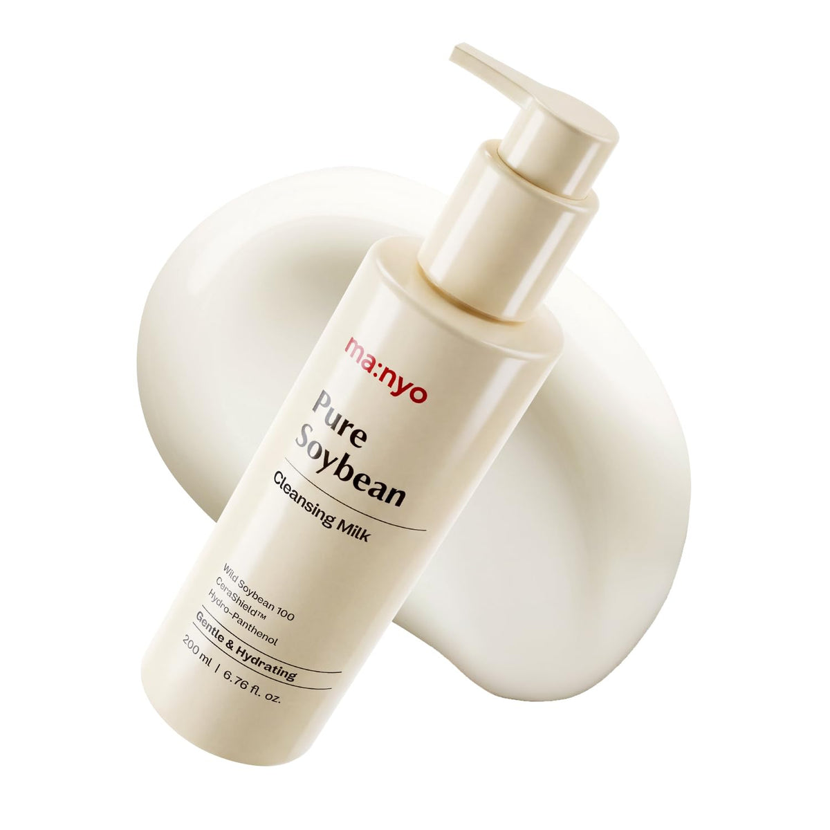 MANYO Leche Limpiadora en botella para piel sensible, experiencia suave de limpieza