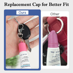 Maoolmht accesorio con enganche llavero bálsamo labial.