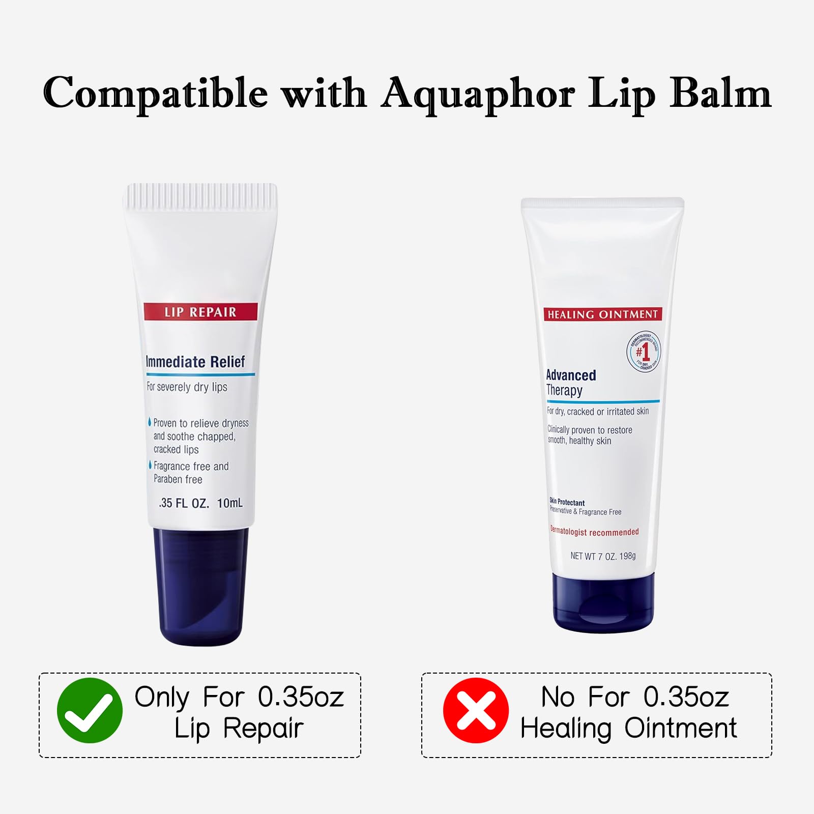 Maoolmht porta bálsamo labial Aquaphor para uso diario.