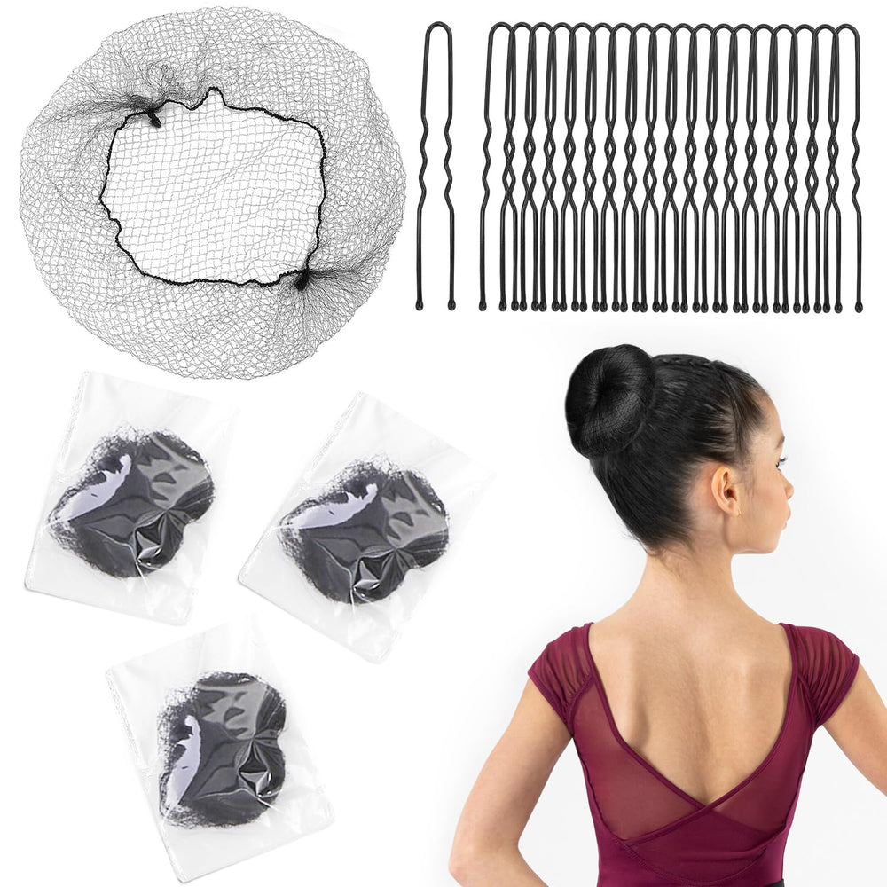 Maopaobeauty redes para recogido negras de 12 pulgadas, protección ligera y sujeción segura.