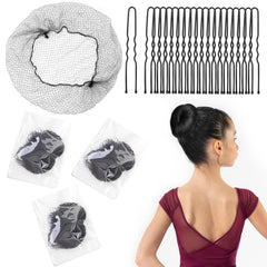 Maopaobeauty redes para recogido negras de 12 pulgadas, protección ligera y sujeción segura.