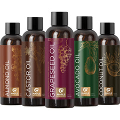 Maple Holistics aceite de almendra dulce para piel suave y cabello nutrido.