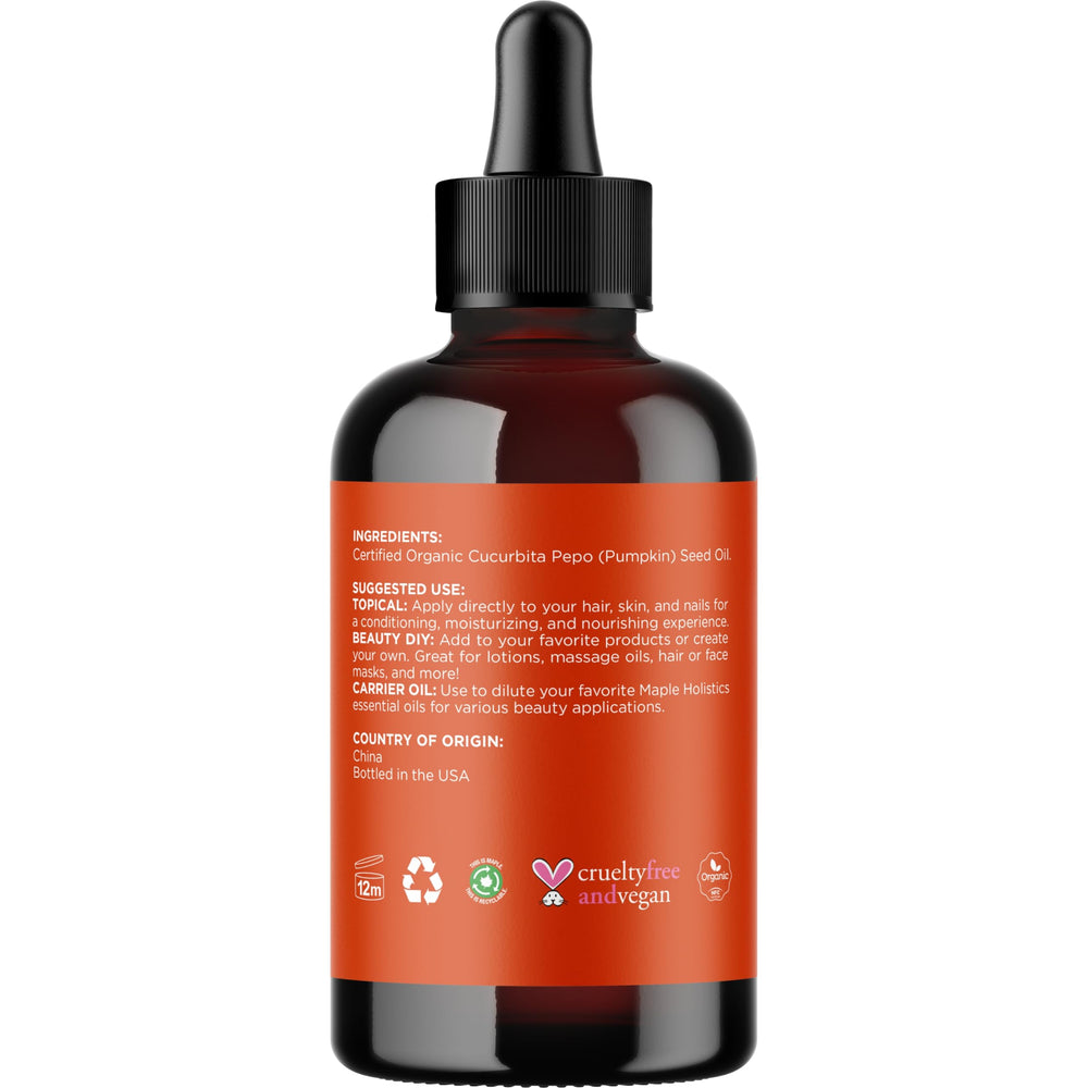 Maple Holistics Aceite de Calabaza, enfoque cabello, añade volumen y suavidad.