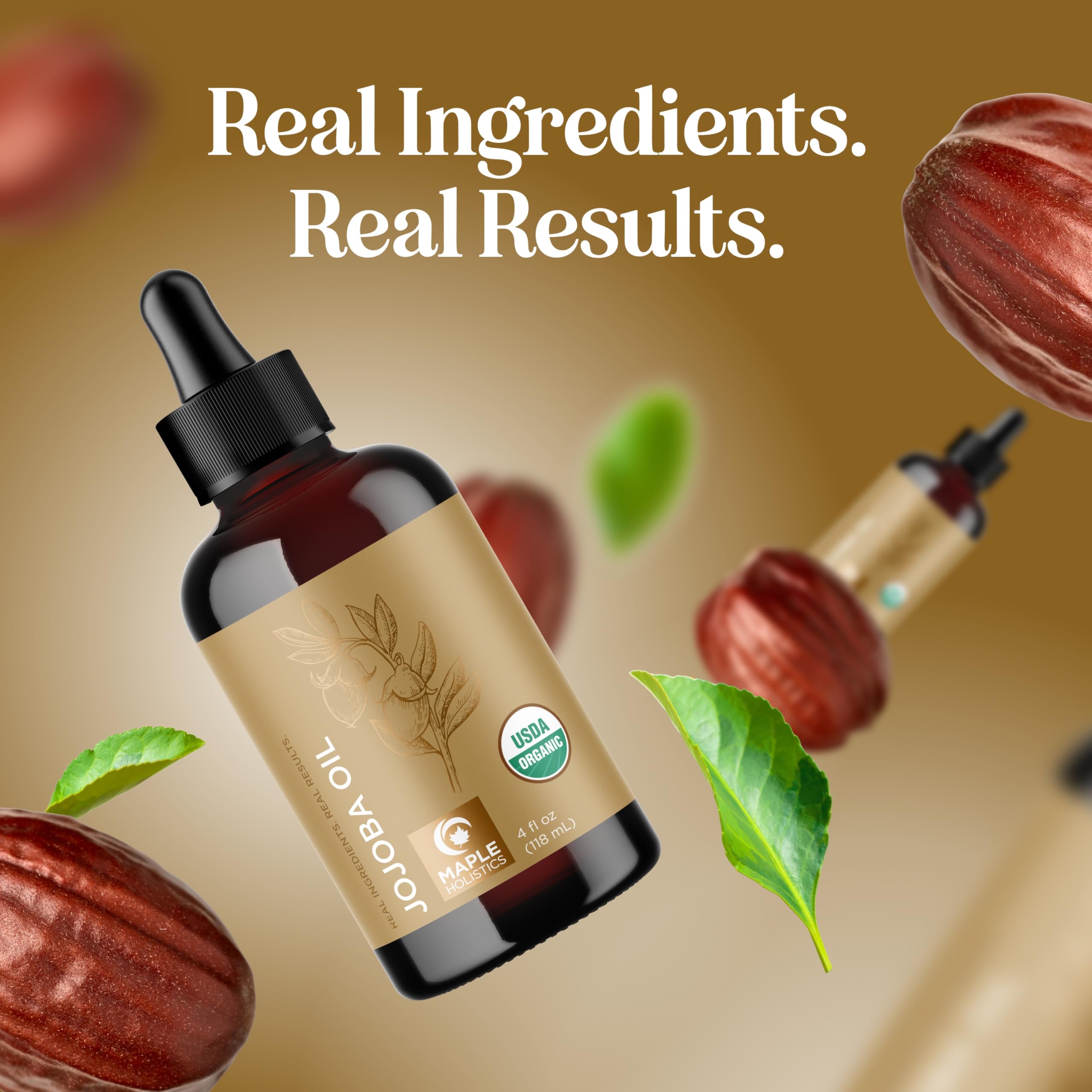 Maple Holistics aceite de jojoba para hidratación diaria de piel y uñas