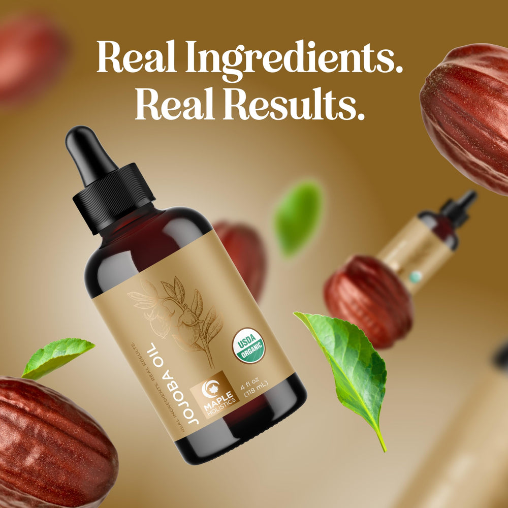 Maple Holistics aceite de jojoba para hidratación diaria de piel y uñas