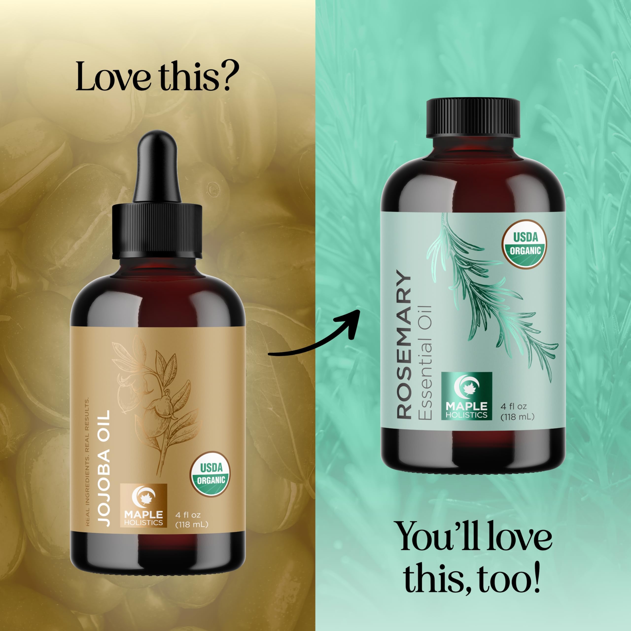 Maple Holistics aceite de jojoba con vitamina E para piel suave
