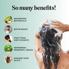 Maple Holistics champú biotina romero textura cremosa limpia suavemente