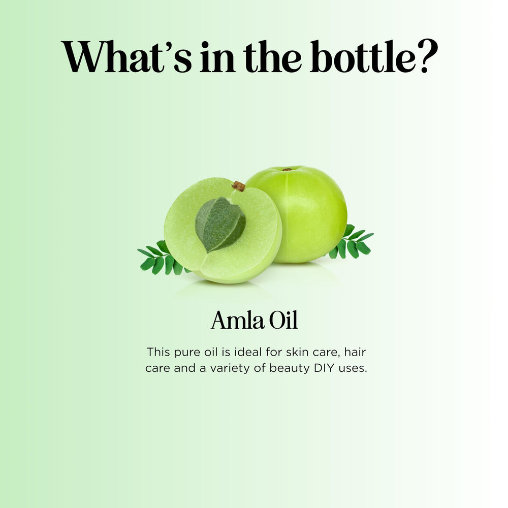 Formato orgánico del aceite Amla de Maple Holistics para cuidado diario.