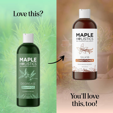 Aplicación del champú Maple Holistics sobre cabello húmedo